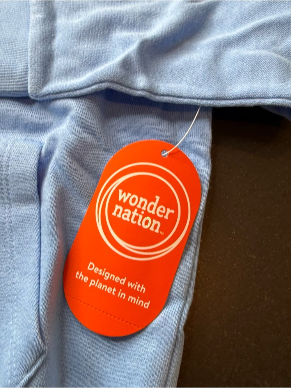 NWT Wonder Nation Light Blue Hoodie 4T Pullover Pocket Sweatshirt - Picture 3 of 6